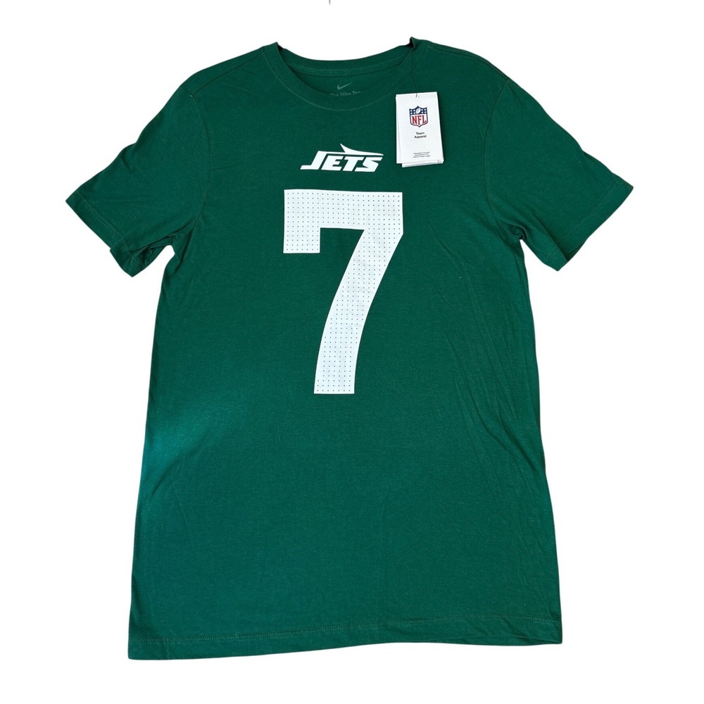 Nike New York Jets Justin Fields T-Shirt Mens Green Graphic NWT SIZE Small